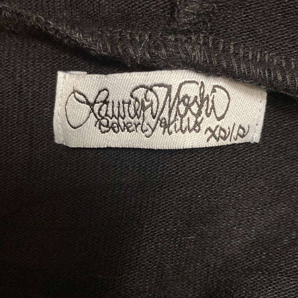 Lauren Moshi Crystal Glam Hoodie in Black - Picture 4 of 10